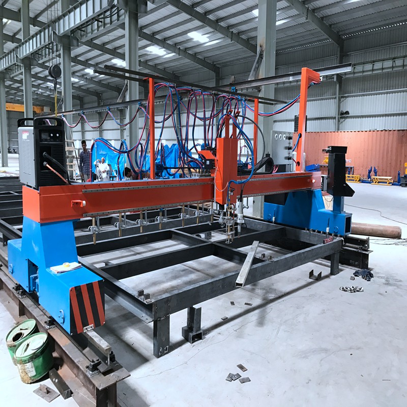 High Efficiency Double-head Gantry CNC Plasma And Flame Cutting Machine with Strip Oxy-fuel